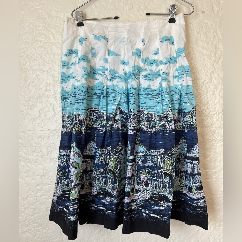 Vintage Talbot blue city A line pleated skirt size 4